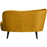 Sara Lounge Fauteuil Links Fluweel Oker van WOOOD – Luxe comfort op maat van PureWonen. Vraag naar de beste prijs.