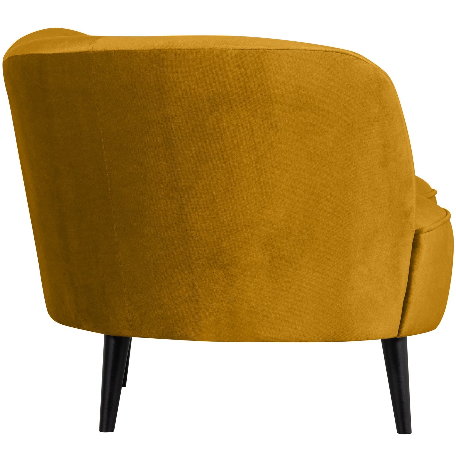 Sara Lounge Fauteuil Links Fluweel Oker van WOOOD – Luxe comfort op maat van PureWonen. Vraag naar de beste prijs.