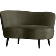 Sara Lounge Fauteuil Links Fluweel Warm Groen van WOOOD – Luxe comfort op maat van PureWonen. Vraag naar de beste prijs.