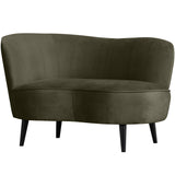 Sara Lounge Fauteuil Links Fluweel Warm Groen van WOOOD – Luxe comfort op maat van PureWonen. Vraag naar de beste prijs.