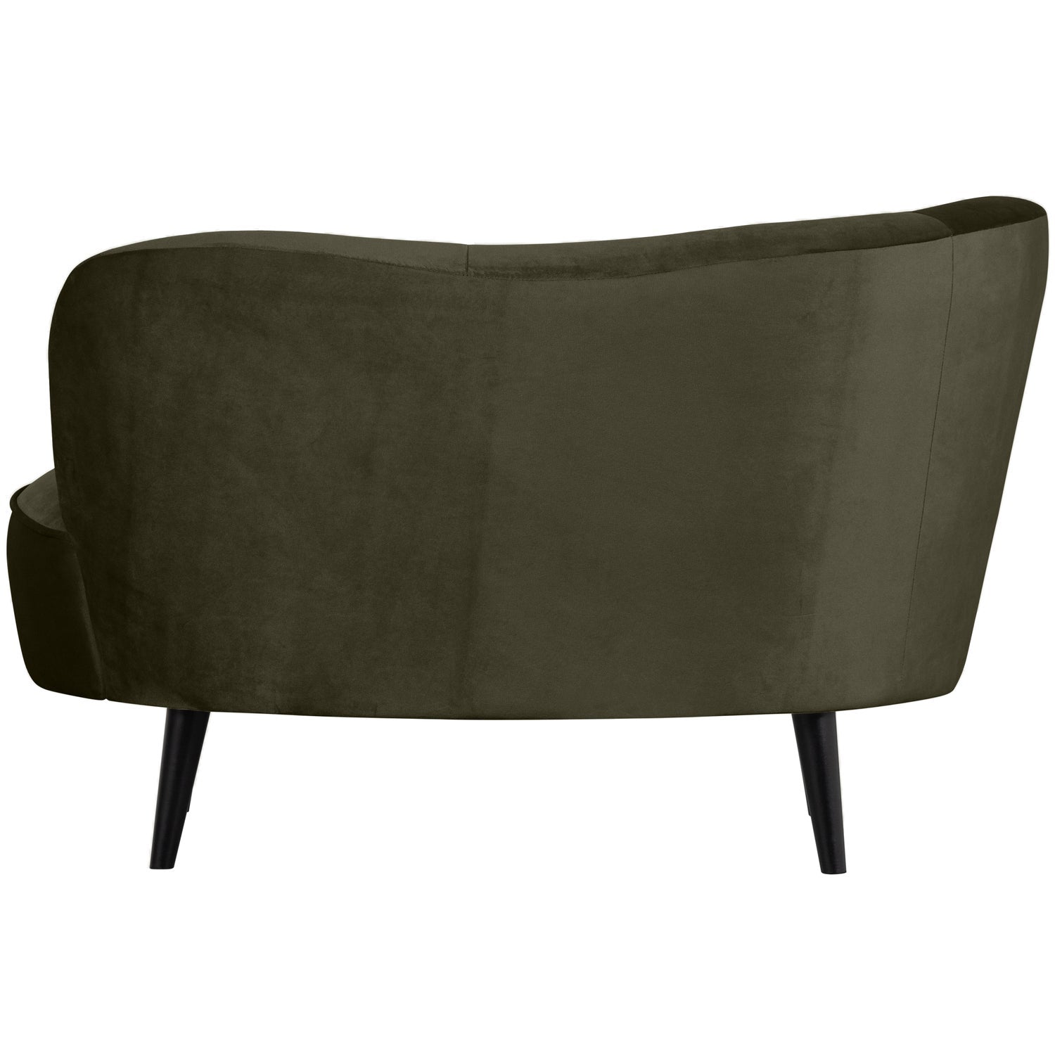 Sara Lounge Fauteuil Links Fluweel Warm Groen van WOOOD – Luxe comfort op maat van PureWonen. Vraag naar de beste prijs.