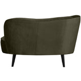 Sara Lounge Fauteuil Links Fluweel Warm Groen van WOOOD – Luxe comfort op maat van PureWonen. Vraag naar de beste prijs.