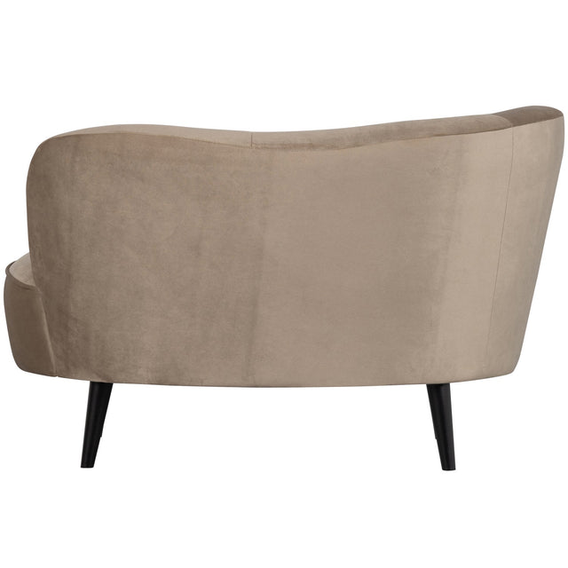 Sara Lounge Fauteuil Links Fluweel Khaki van WOOOD – Luxe comfort op maat van PureWonen. Vraag naar de beste prijs.