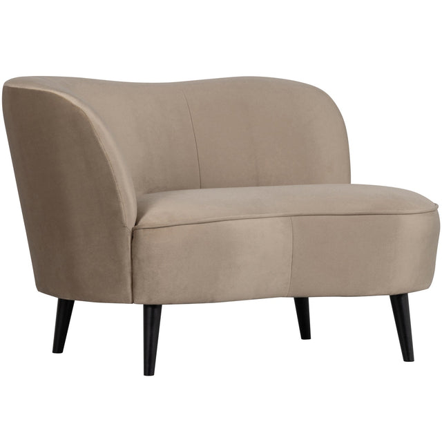 Sara Lounge Fauteuil Links Fluweel Khaki van WOOOD – Luxe comfort op maat van PureWonen. Vraag naar de beste prijs.