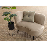 Sara Lounge Fauteuil Links Fluweel Khaki van WOOOD – Luxe comfort op maat van PureWonen. Vraag naar de beste prijs.