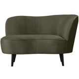 Sara Lounge Fauteuil Rechts Fluweel Warm Groen van WOOOD – Luxe comfort op maat van PureWonen. Vraag naar de beste prijs.