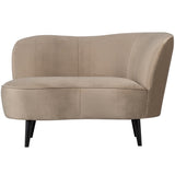 Sara Lounge Fauteuil Rechts Fluweel Khaki van WOOOD – Luxe comfort op maat van PureWonen. Vraag naar de beste prijs.