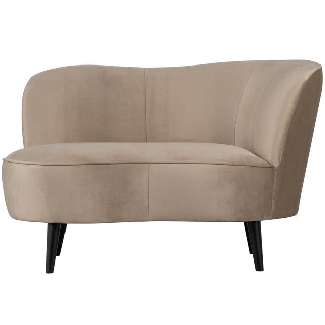 Sara Lounge Fauteuil Rechts Fluweel Khaki van WOOOD – Luxe comfort op maat van PureWonen. Vraag naar de beste prijs.