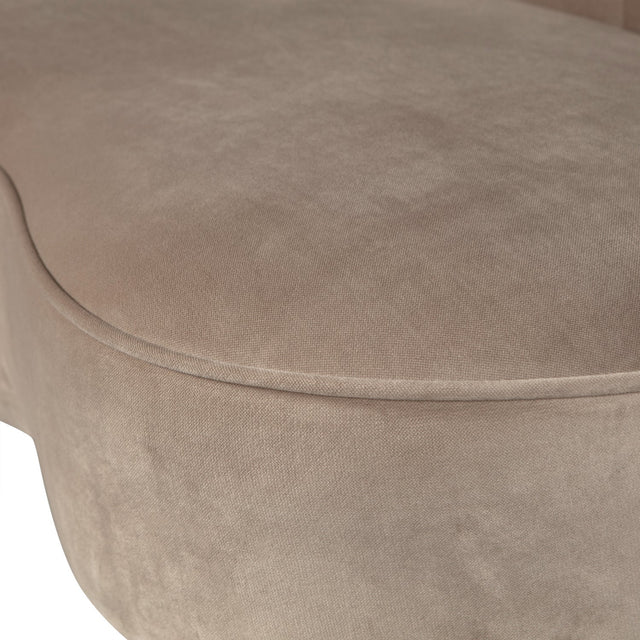Sara Lounge Fauteuil Rechts Fluweel Khaki van WOOOD – Luxe comfort op maat van PureWonen. Vraag naar de beste prijs.