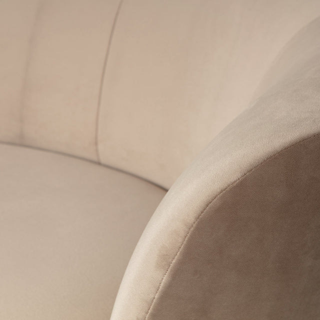 Sara Lounge Fauteuil Rechts Fluweel Khaki van WOOOD – Luxe comfort op maat van PureWonen. Vraag naar de beste prijs.