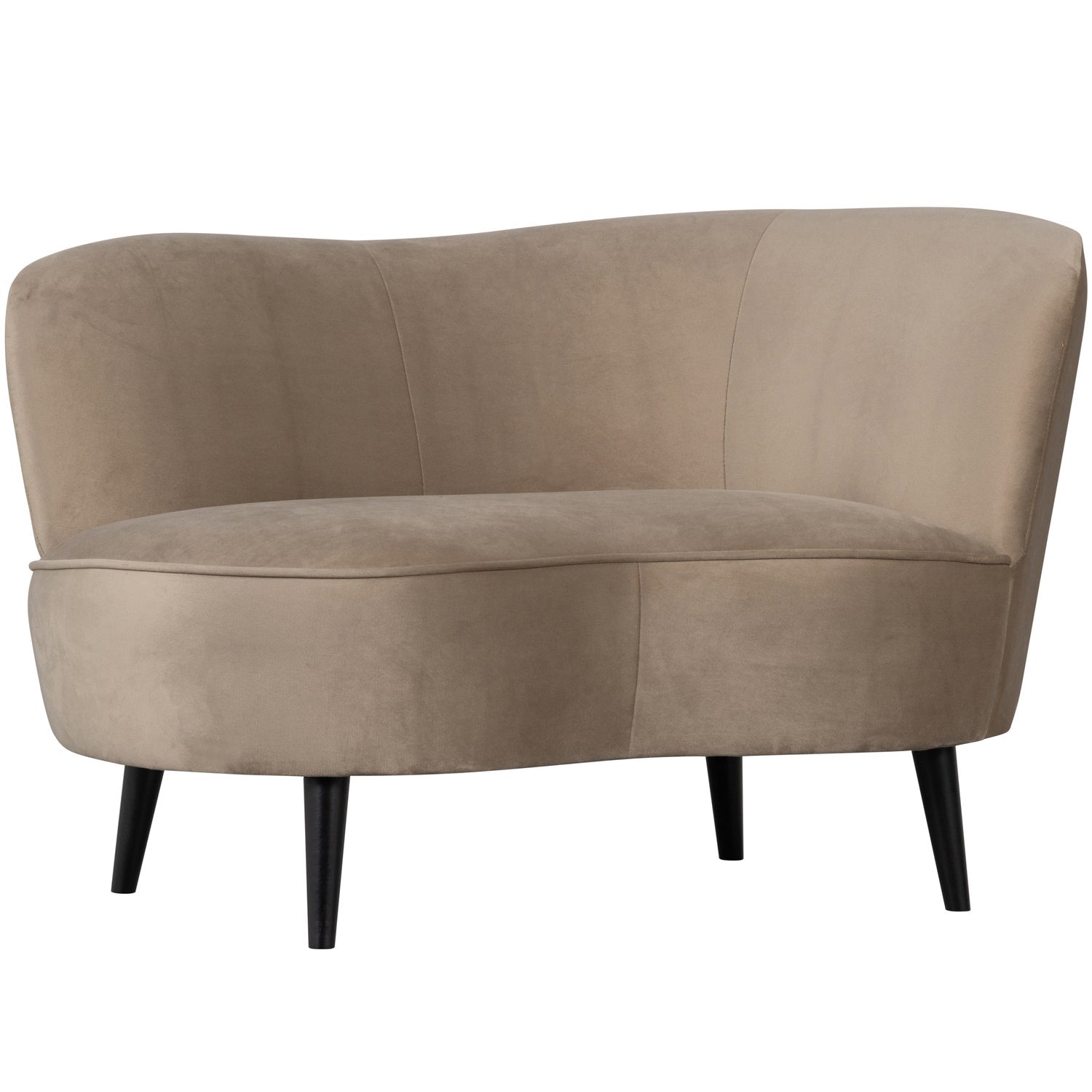 Sara Lounge Fauteuil Rechts Fluweel Khaki van WOOOD – Luxe comfort op maat van PureWonen. Vraag naar de beste prijs.