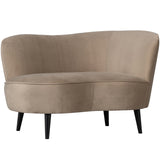 Sara Lounge Fauteuil Rechts Fluweel Khaki van WOOOD – Luxe comfort op maat van PureWonen. Vraag naar de beste prijs.
