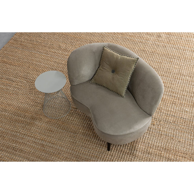 Sara Lounge Fauteuil Rechts Fluweel Khaki van WOOOD – Luxe comfort op maat van PureWonen. Vraag naar de beste prijs.