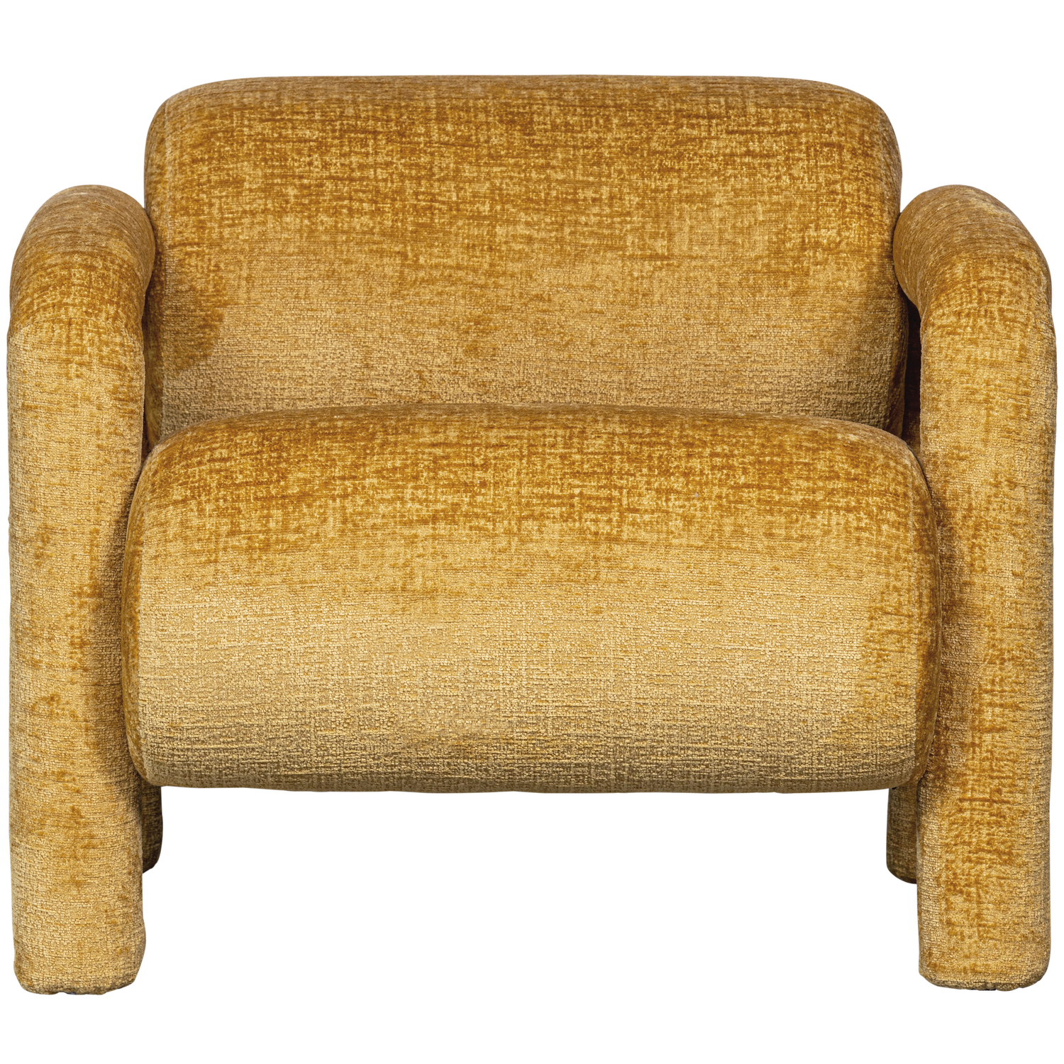 Lenny Fauteuil In Grove Textuur Goud/Geel van WOOOD – Luxe comfort op maat van PureWonen. Vraag naar de beste prijs.