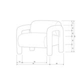 Lenny Fauteuil In Grove Textuur Zand van WOOOD – Luxe comfort op maat van PureWonen. Vraag naar de beste prijs.