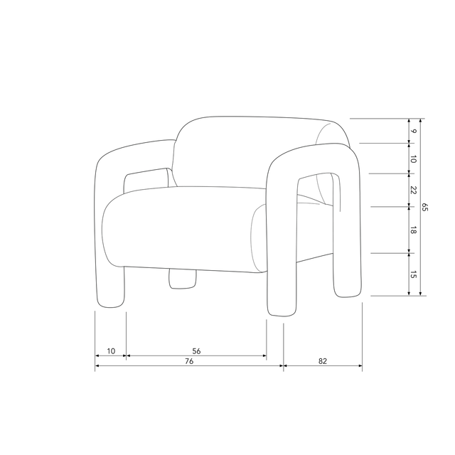 Lenny Fauteuil In Grove Textuur Zand van WOOOD – Luxe comfort op maat van PureWonen. Vraag naar de beste prijs.