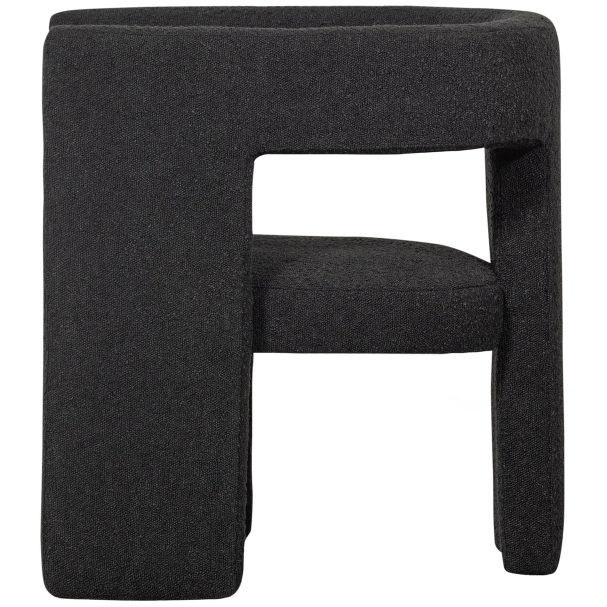 Tiwa Fauteuil Boucle Donkergrijs van WOOOD – Luxe comfort op maat van PureWonen. Vraag naar de beste prijs.