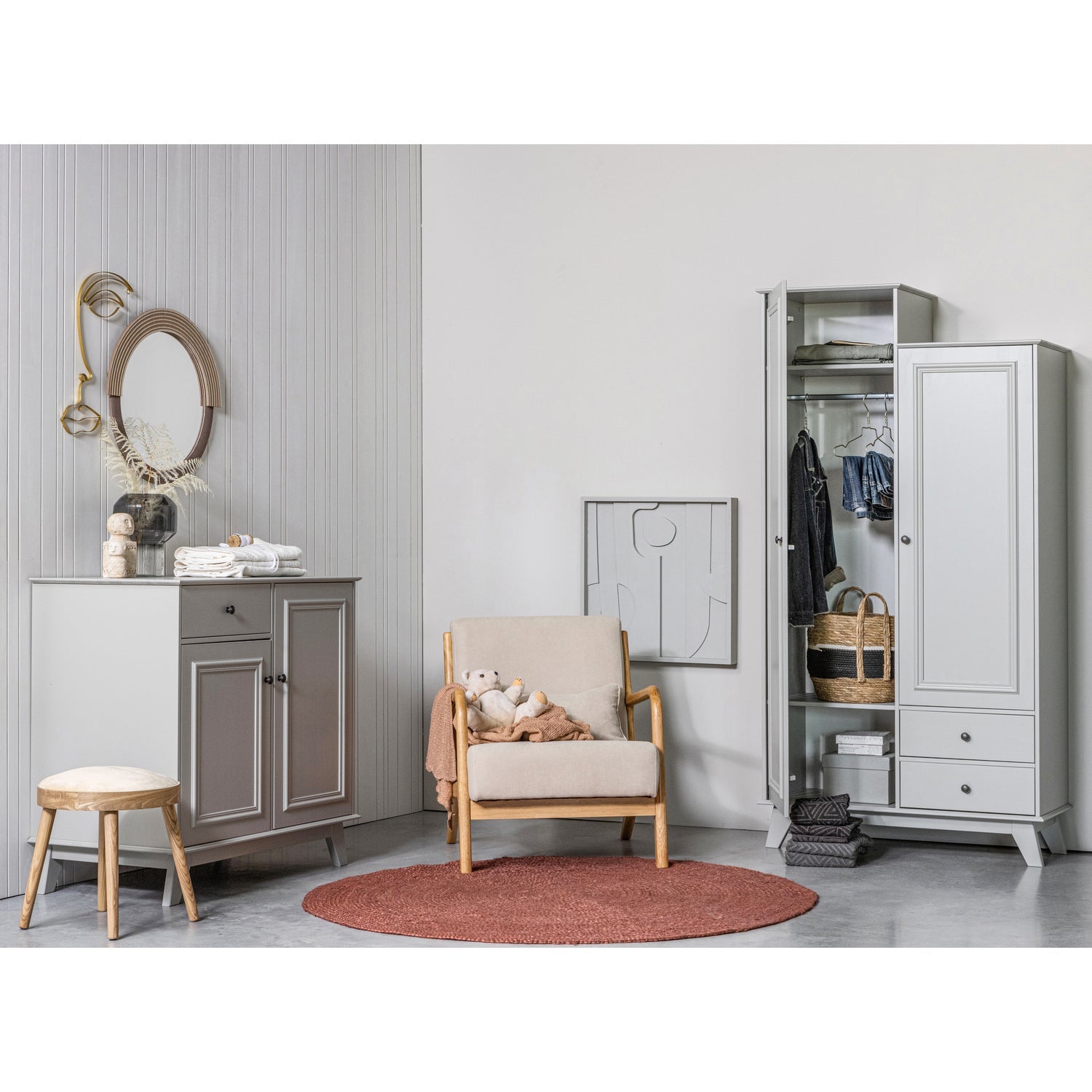 Lily Opbergkast 1 Lade + 2 Deuren Grenen Clay [Fsc] van WOOOD – Luxe comfort op maat van PureWonen. Vraag naar de beste prijs.