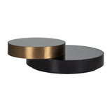 Salontafel Slice (Black/gold) van Richmond Interiors – Luxe comfort op maat van PureWonen. Vraag naar de beste prijs.