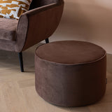 Sara Poef Laag 36x O60 Cm Velvet Donkerbruin [Fsc]