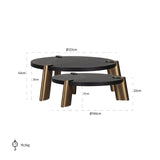 Salontafel Brody set van 2 (Charcoal) van Richmond Interiors – Luxe comfort op maat van PureWonen. Vraag naar de beste prijs.