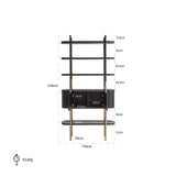 Wandkast Jameson 2-deuren 4-planken (Charcoal) van Richmond Interiors – Luxe comfort op maat van PureWonen. Vraag naar de beste prijs.