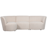 Coco 3 Zits Ronding Links Boucle Creme van WOOOD – Luxe comfort op maat van PureWonen. Vraag naar de beste prijs.