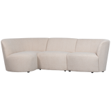 Coco 3 Zits Ronding Links Boucle Creme van WOOOD – Luxe comfort op maat van PureWonen. Vraag naar de beste prijs.