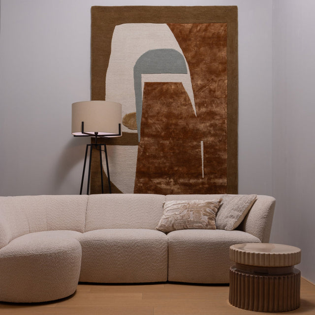 Coco 3 Zits Ronding Links Boucle Creme van WOOOD – Luxe comfort op maat van PureWonen. Vraag naar de beste prijs.