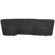 Coco 3 Zits Ronding Links Boucle Donkergrijs van WOOOD – Luxe comfort op maat van PureWonen. Vraag naar de beste prijs.