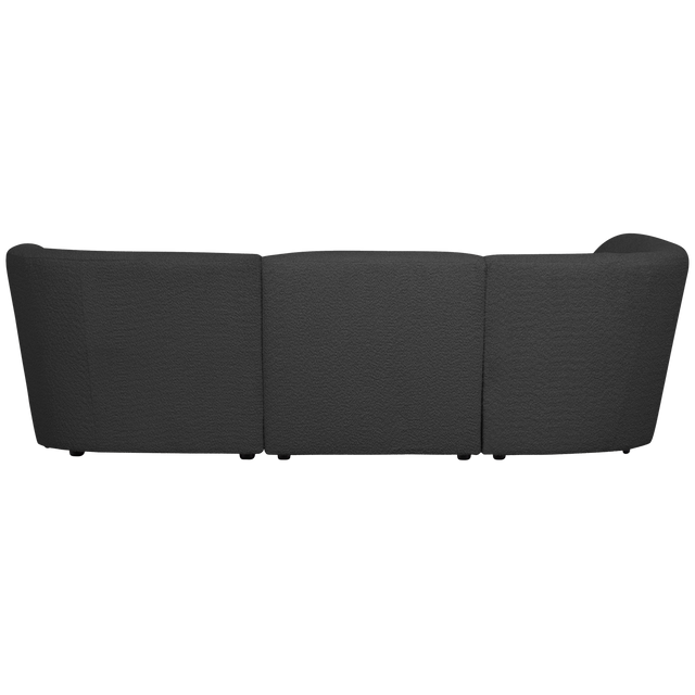 Coco 3 Zits Ronding Links Boucle Donkergrijs van WOOOD – Luxe comfort op maat van PureWonen. Vraag naar de beste prijs.