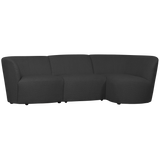 Coco 3 Zits Ronding Rechts Boucle Donkergrijs van WOOOD – Luxe comfort op maat van PureWonen. Vraag naar de beste prijs.