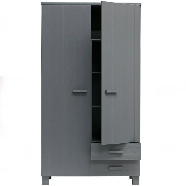 Dennis Kast Met Laden Grenen Steel Grey Geborsteld [Fsc] van WOOOD – Luxe comfort op maat van PureWonen. Vraag naar de beste prijs.