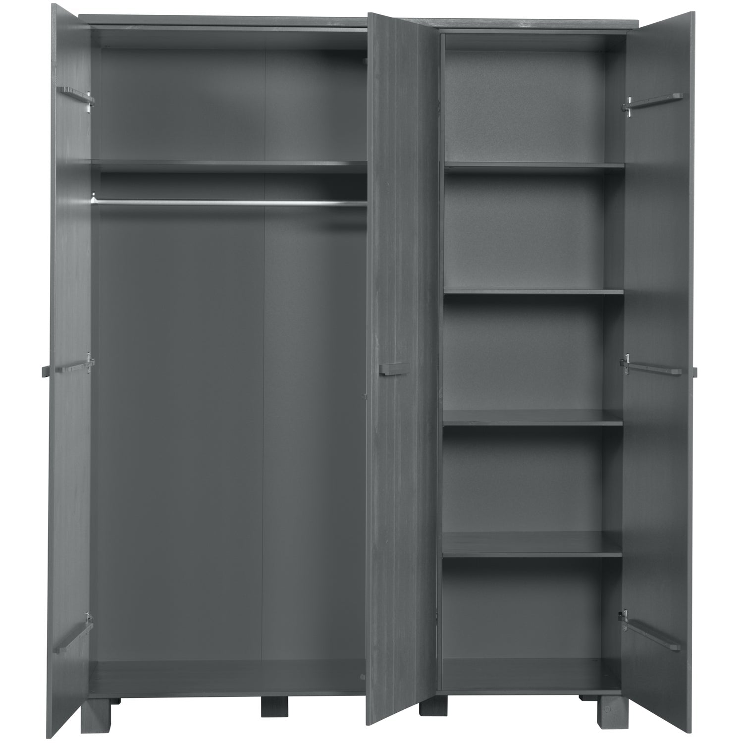 Dennis 3 Deurs Kast Grenen Steel Grey Geborsteld [Fsc] van WOOOD – Luxe comfort op maat van PureWonen. Vraag naar de beste prijs.
