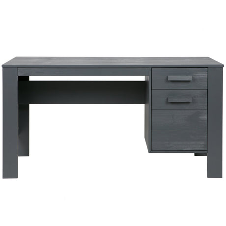 Dennis Bureau Grenen Steel Grey Geborsteld [Fsc] van WOOOD – Luxe comfort op maat van PureWonen. Vraag naar de beste prijs.