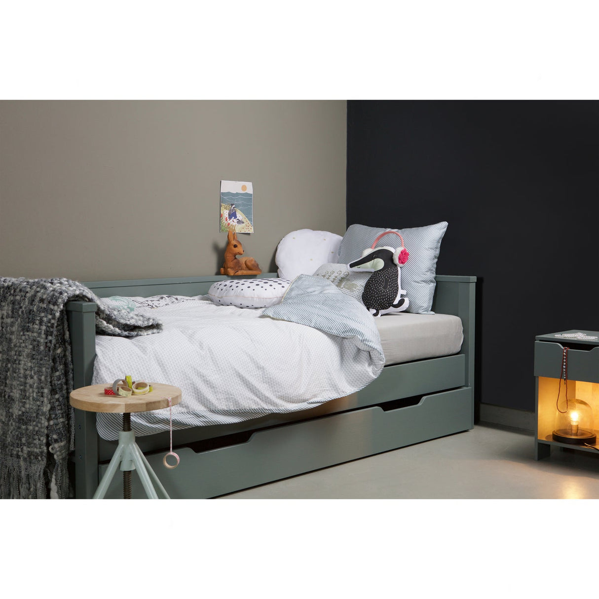 Nikki Matras / Bedlade Grenen Jadegroen [Fsc] van WOOOD – Luxe comfort op maat van PureWonen. Vraag naar de beste prijs.
