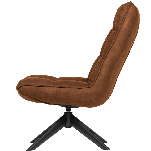 Jouke Draaifauteuil Leerlook Cognac van WOOOD – Luxe comfort op maat van PureWonen. Vraag naar de beste prijs.