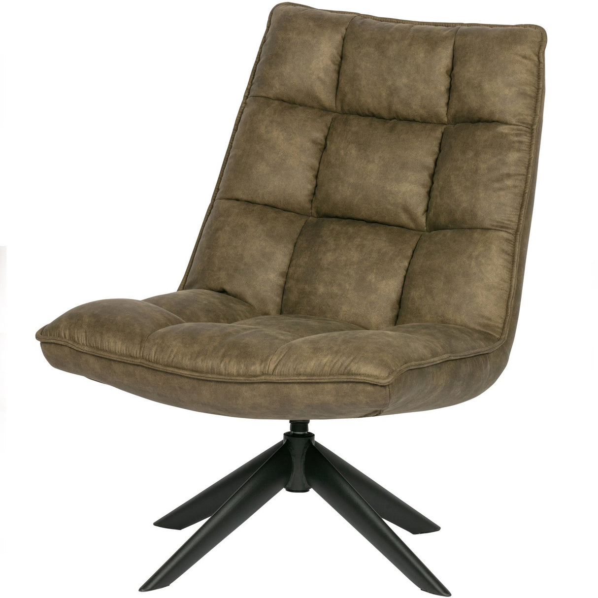 Jouke Draaifauteuil Leerlook Groen van WOOOD – Luxe comfort op maat van PureWonen. Vraag naar de beste prijs.