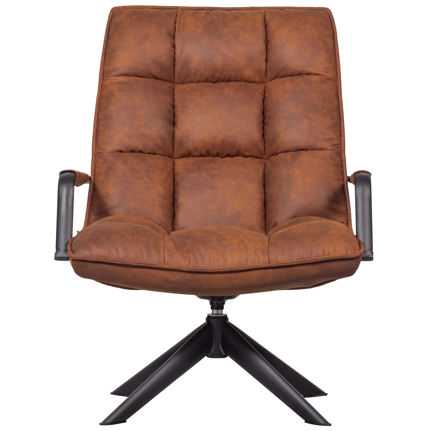 Jouke Draaifauteuil Met Armleuning Leerlook Cognac van WOOOD – Luxe comfort op maat van PureWonen. Vraag naar de beste prijs.