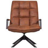 Jouke Draaifauteuil Met Armleuning Leerlook Cognac van WOOOD – Luxe comfort op maat van PureWonen. Vraag naar de beste prijs.
