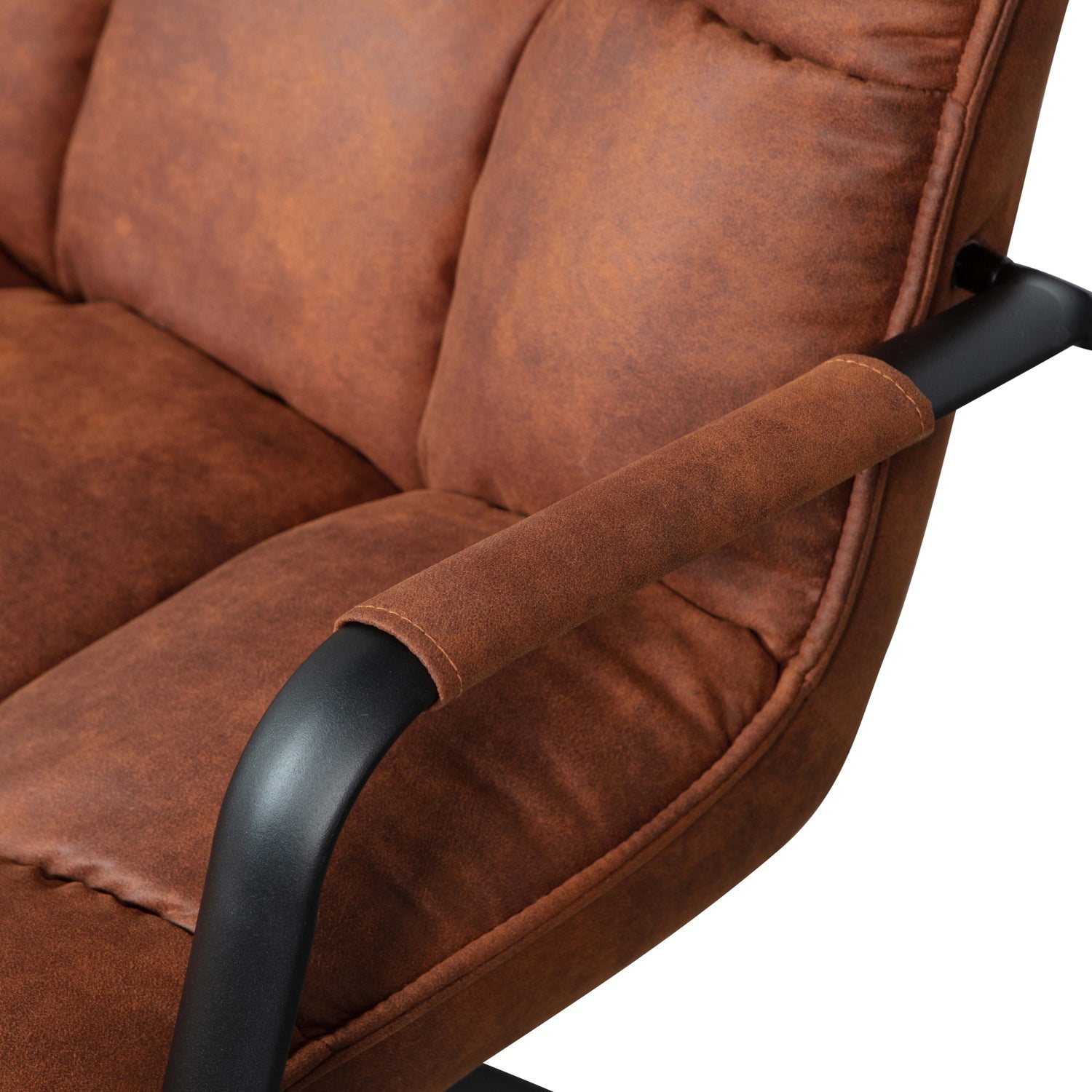 Jouke Draaifauteuil Met Armleuning Leerlook Cognac van WOOOD – Luxe comfort op maat van PureWonen. Vraag naar de beste prijs.