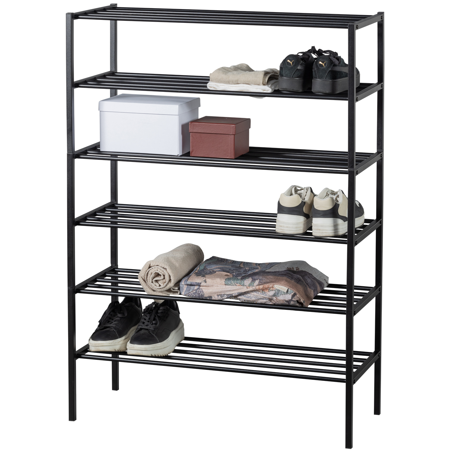 Ferro Schoenenrek Stapel V 3 Metaal Zwart van WOOOD – Luxe comfort op maat van PureWonen. Vraag naar de beste prijs.