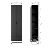 Silas Hoge Kast Grenen Dust [Fsc] van WOOOD – Luxe comfort op maat van PureWonen. Vraag naar de beste prijs.