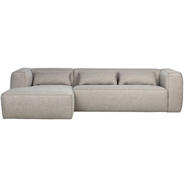 Bean Hoekbank Links Incl. Kussens Lichtgrijs Gemeleerd van WOOOD – Luxe comfort op maat van PureWonen. Vraag naar de beste prijs.