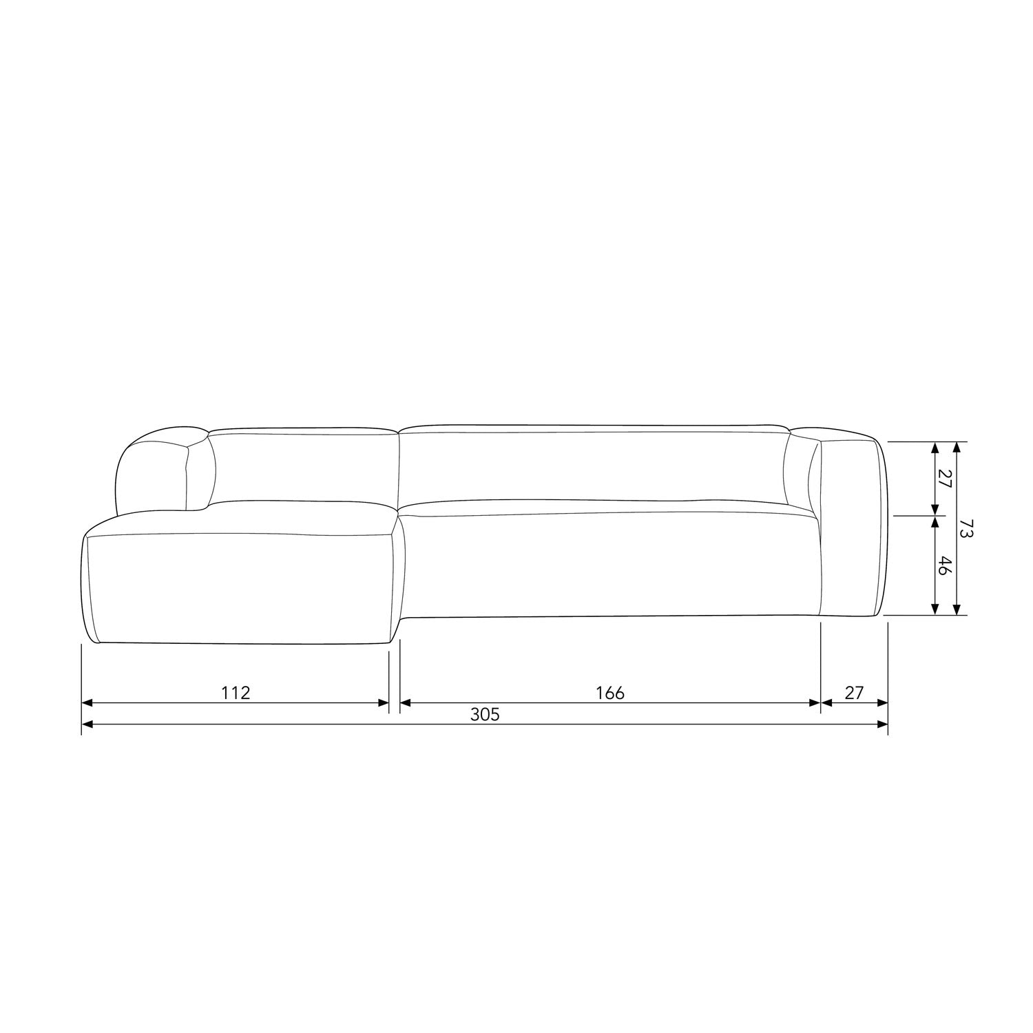 Bean Hoekbank Links Incl. Kussens Lichtgrijs Gemeleerd van WOOOD – Luxe comfort op maat van PureWonen. Vraag naar de beste prijs.