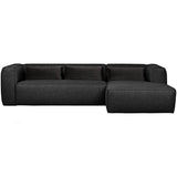 Bean Hoekbank Rechts Incl. Kussens Donkergrijs Gemeleerd van WOOOD – Luxe comfort op maat van PureWonen. Vraag naar de beste prijs.