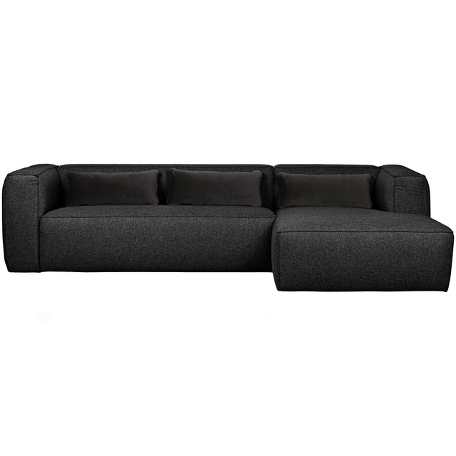 Bean Hoekbank Rechts Incl. Kussens Donkergrijs Gemeleerd van WOOOD – Luxe comfort op maat van PureWonen. Vraag naar de beste prijs.