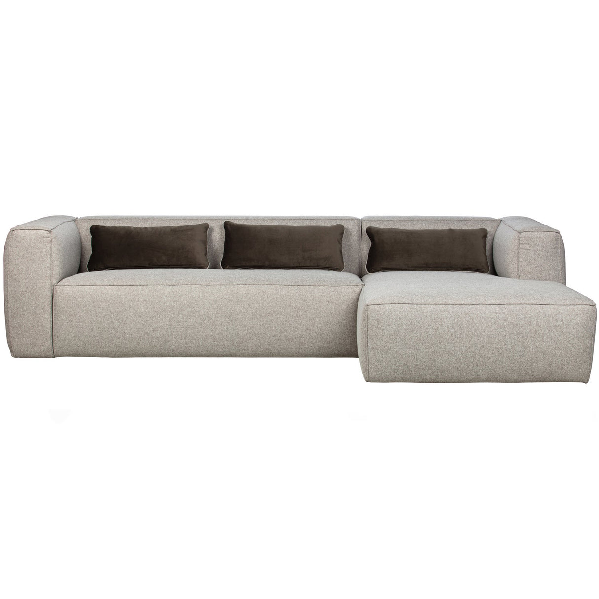 Bean Hoekbank Rechts Incl. Kussens Lichtgrijs Gemeleerd van WOOOD – Luxe comfort op maat van PureWonen. Vraag naar de beste prijs.