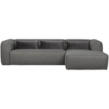 Bean Hoekbank Rechts Incl. Kussens Middengrijs Gemeleerd van WOOOD – Luxe comfort op maat van PureWonen. Vraag naar de beste prijs.