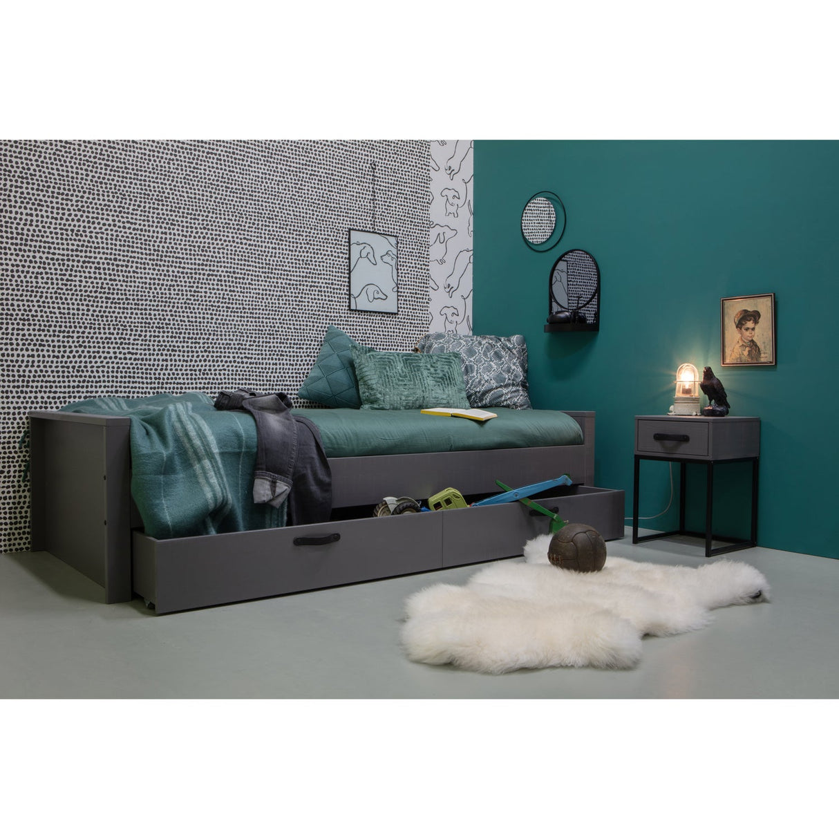 Morris Bedlade Grenen Leem [Fsc] van WOOOD – Luxe comfort op maat van PureWonen. Vraag naar de beste prijs.